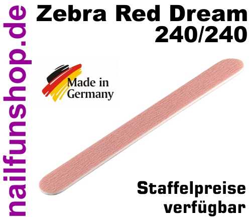 HQ High-Tech Zebrafeile Red Dream 240/240 gerade feine Körnung
