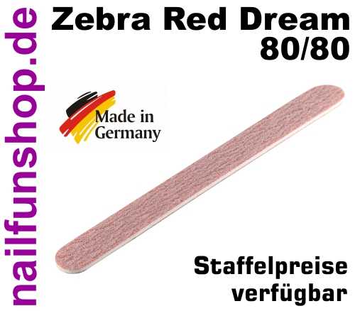 HQ Highspeed Zebrafeile Red Dream 80/80 gerade grobe Körnung