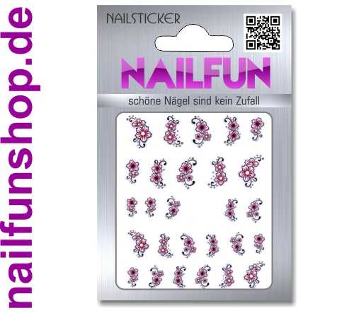 1 Bogen One Stroke Sticker E100 selbstklebende Nailsticker Nailart Nail-Tattoo