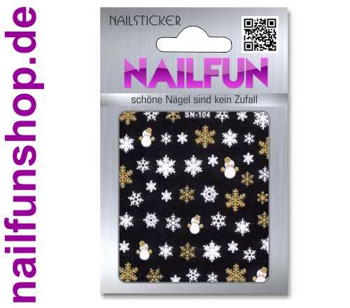  3D Design Nail Sticker SN 104 Christmas Nagelsticker selbstklebend